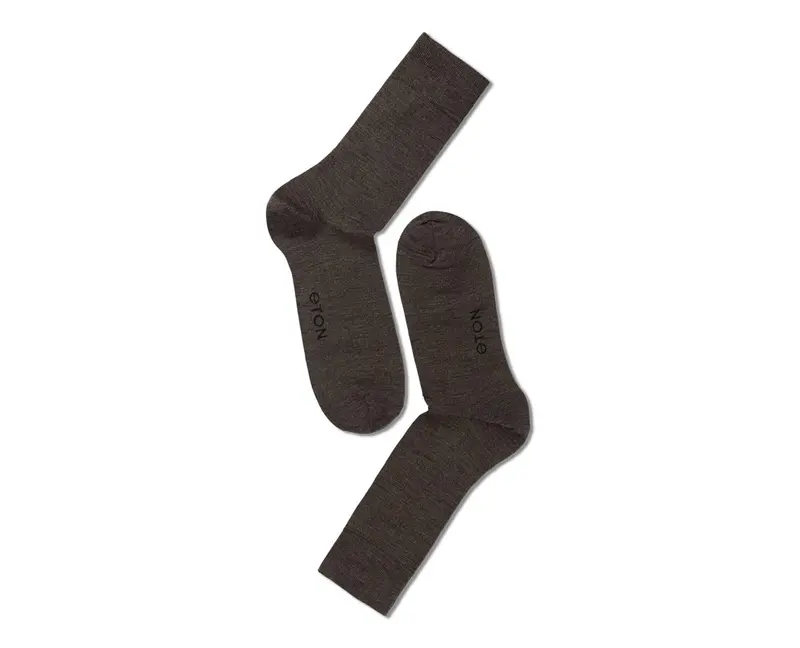 Fine Wool Plain Brown Melange 41-45