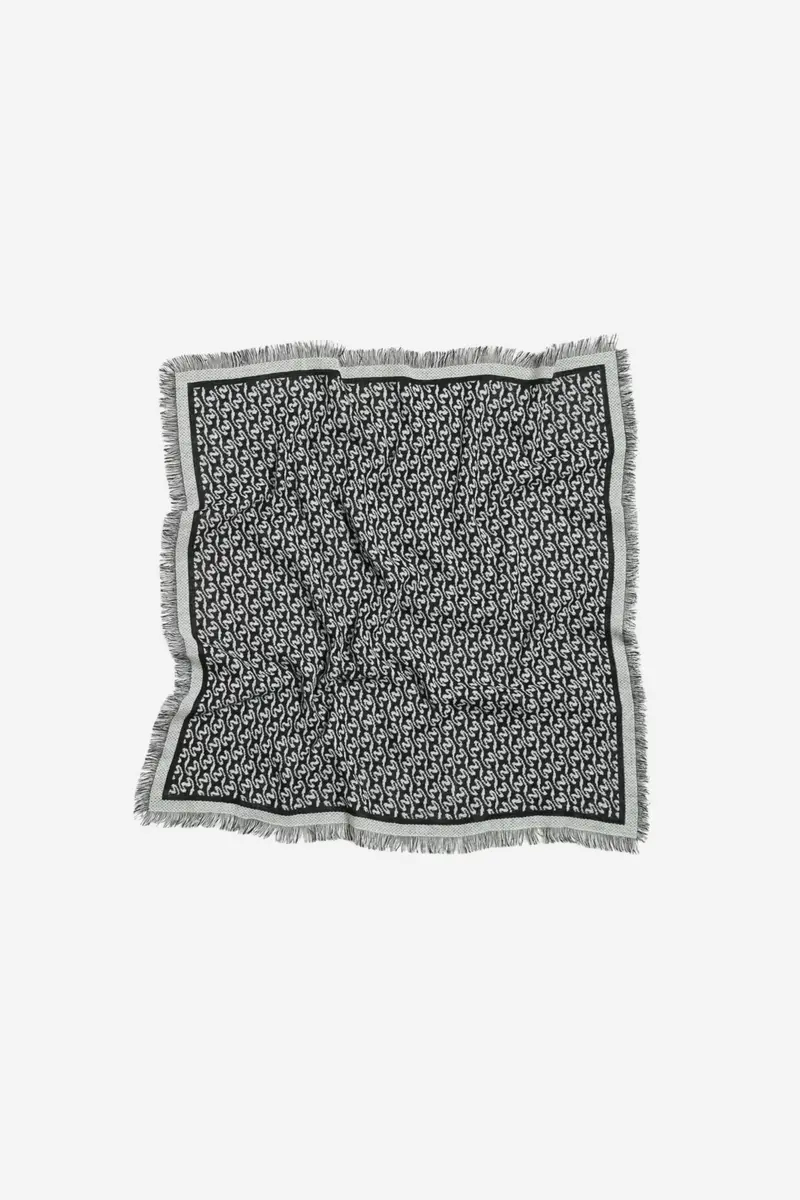 Fine Wool Scarf Monogram Ecru Mix