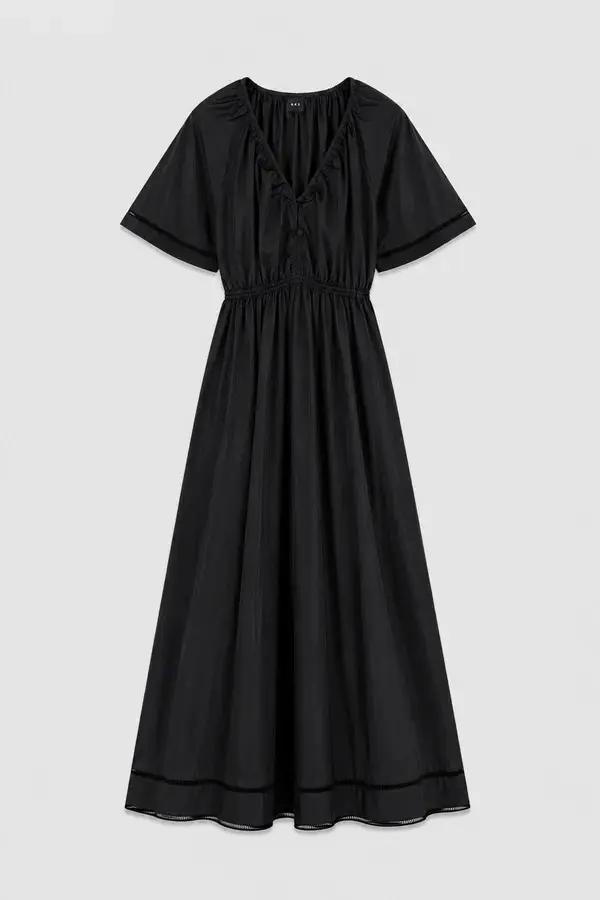 Fiola Poplin Dress Black
