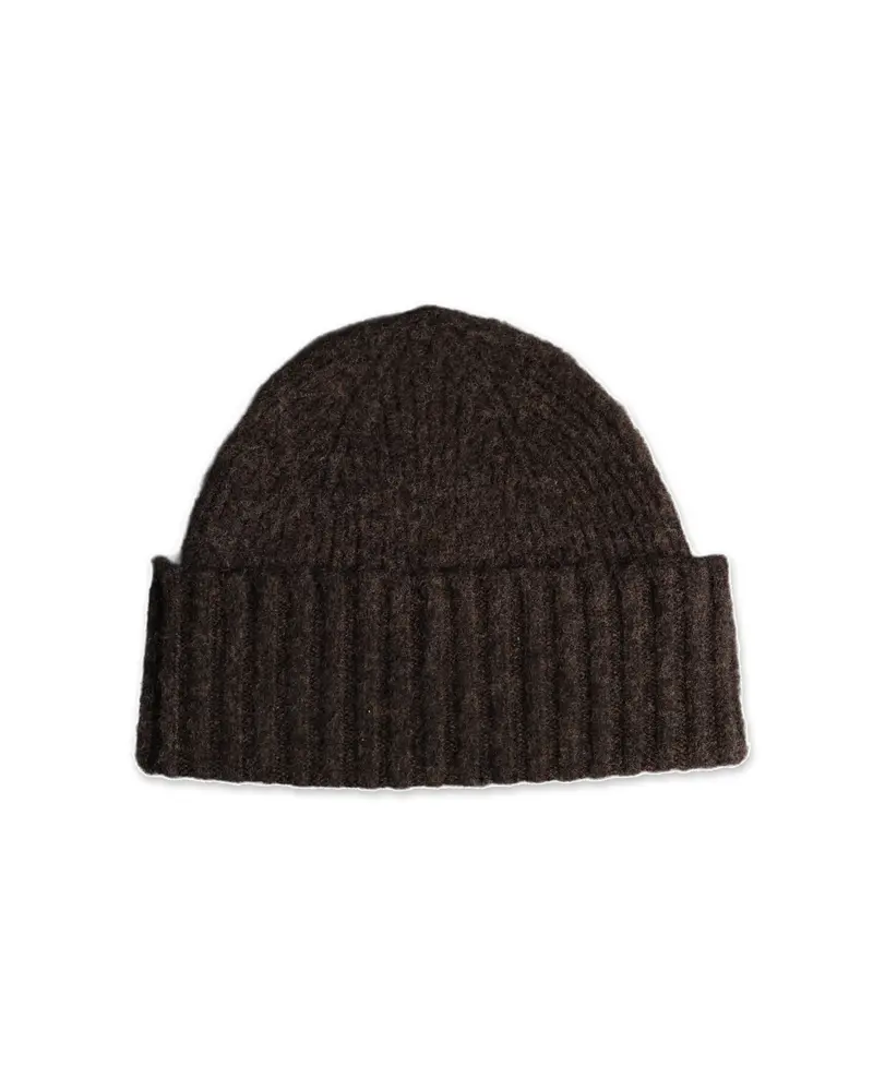 Fishtail Shaggy Beanie - Brown