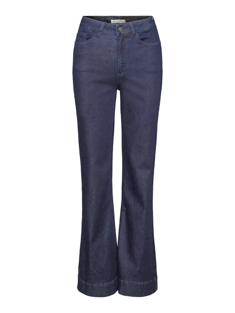 Flared cotton stretch trouser Dark jeans blue