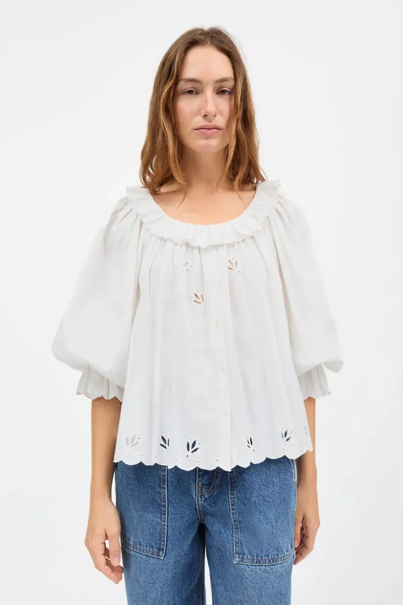 Fleurie Blouse Optic White