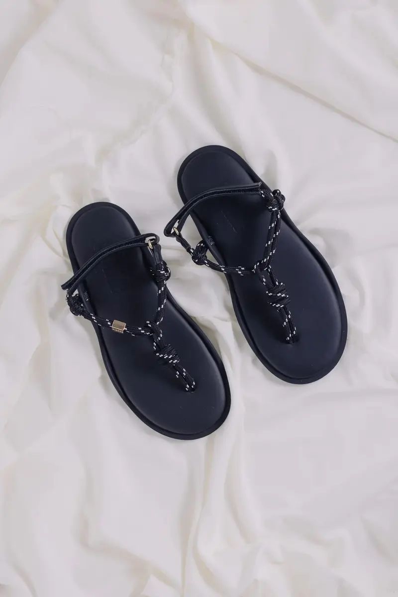 Flò Rope Sandal Black
