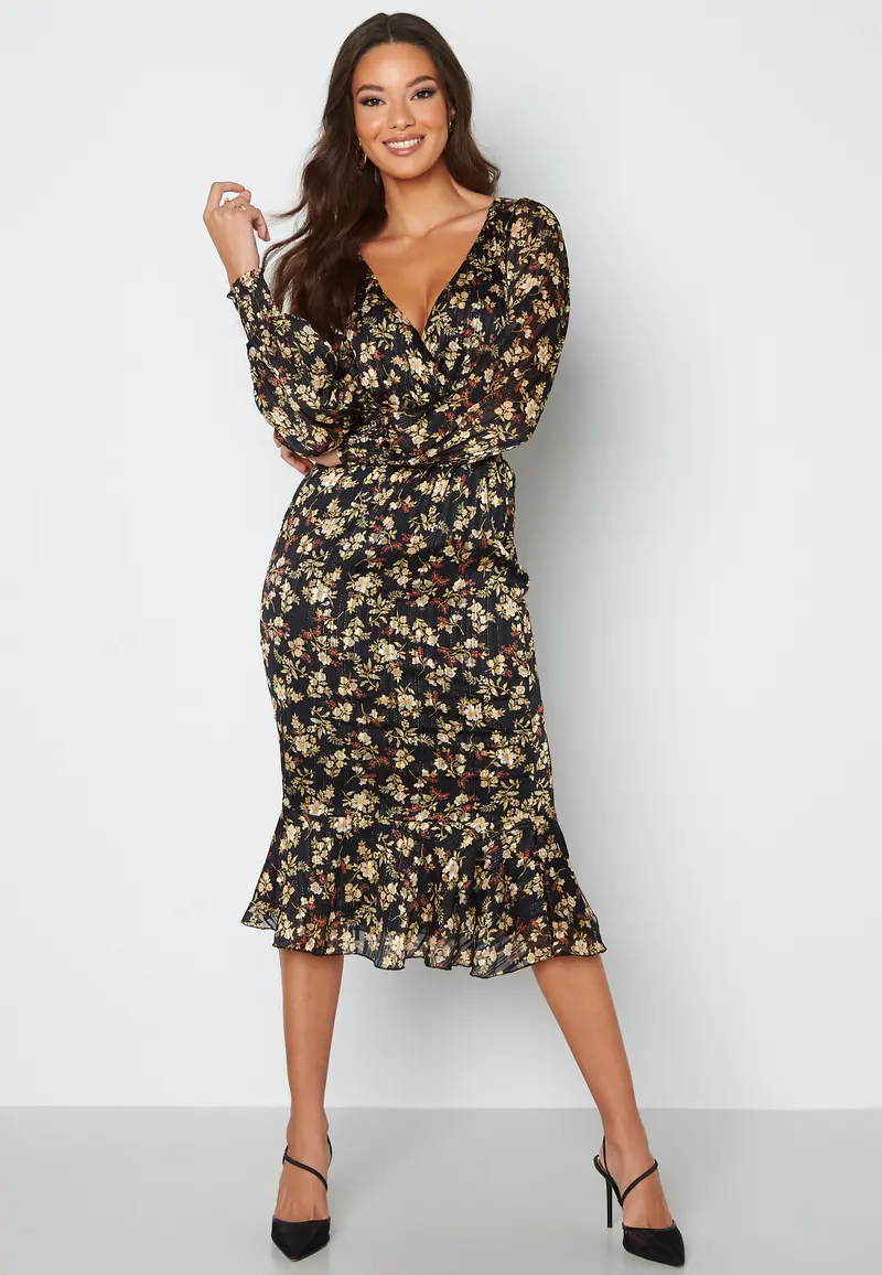Floral Fishtail Midi Dress