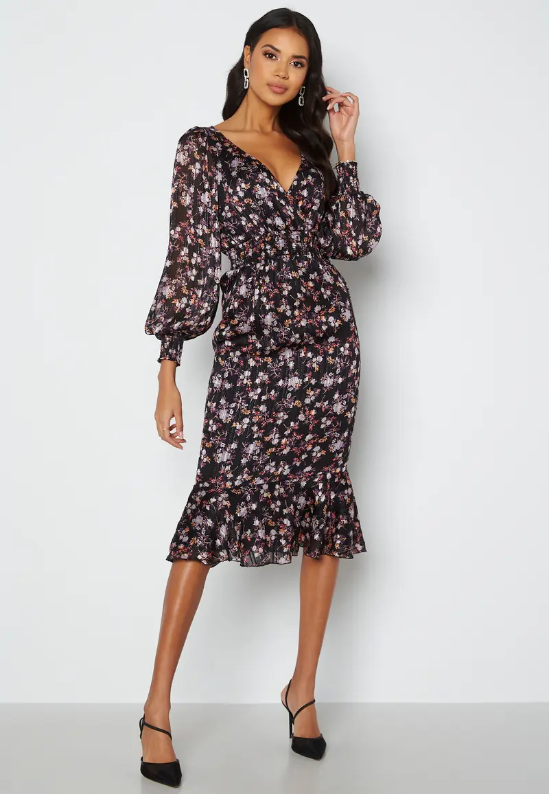Floral Fishtail Midi Dress