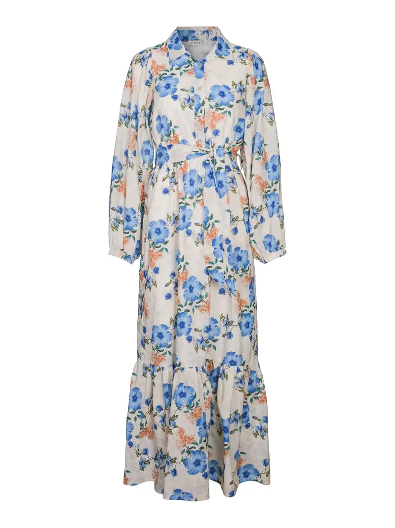 Flower cotton dress Blue