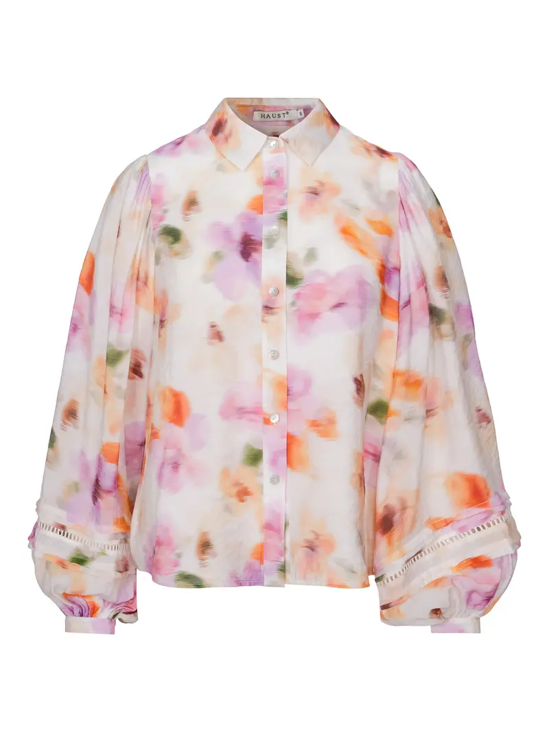 Flower print blouse Orange