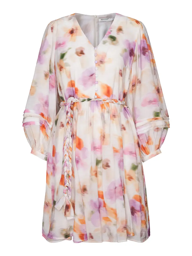 Flower print dress Orange