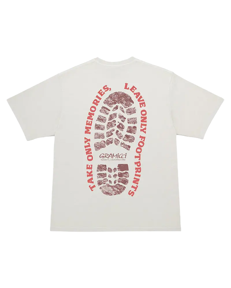 Footprints Tee Pigment Dyed - Natural Pigment