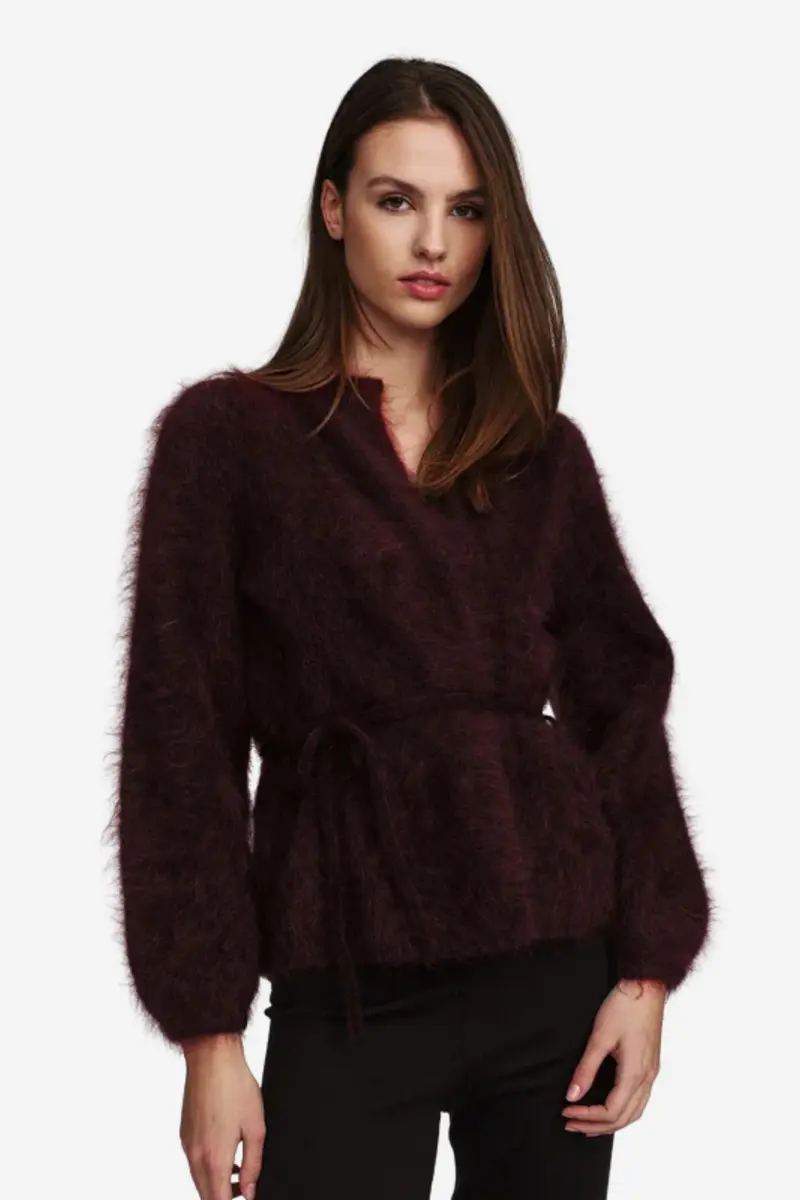 Fredrikke Chunky Cardigan Oxblood