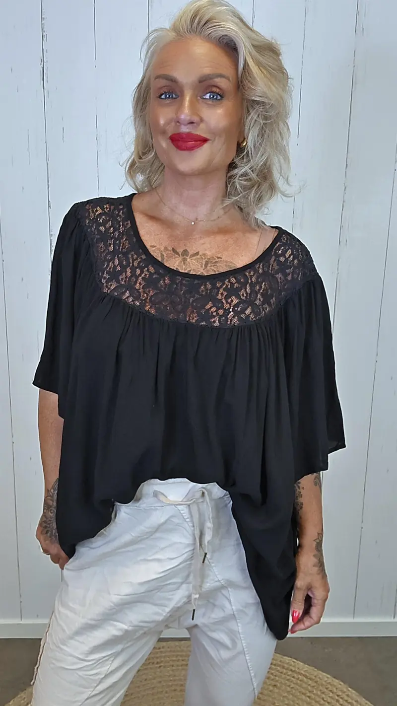 Freja blonde topp svart