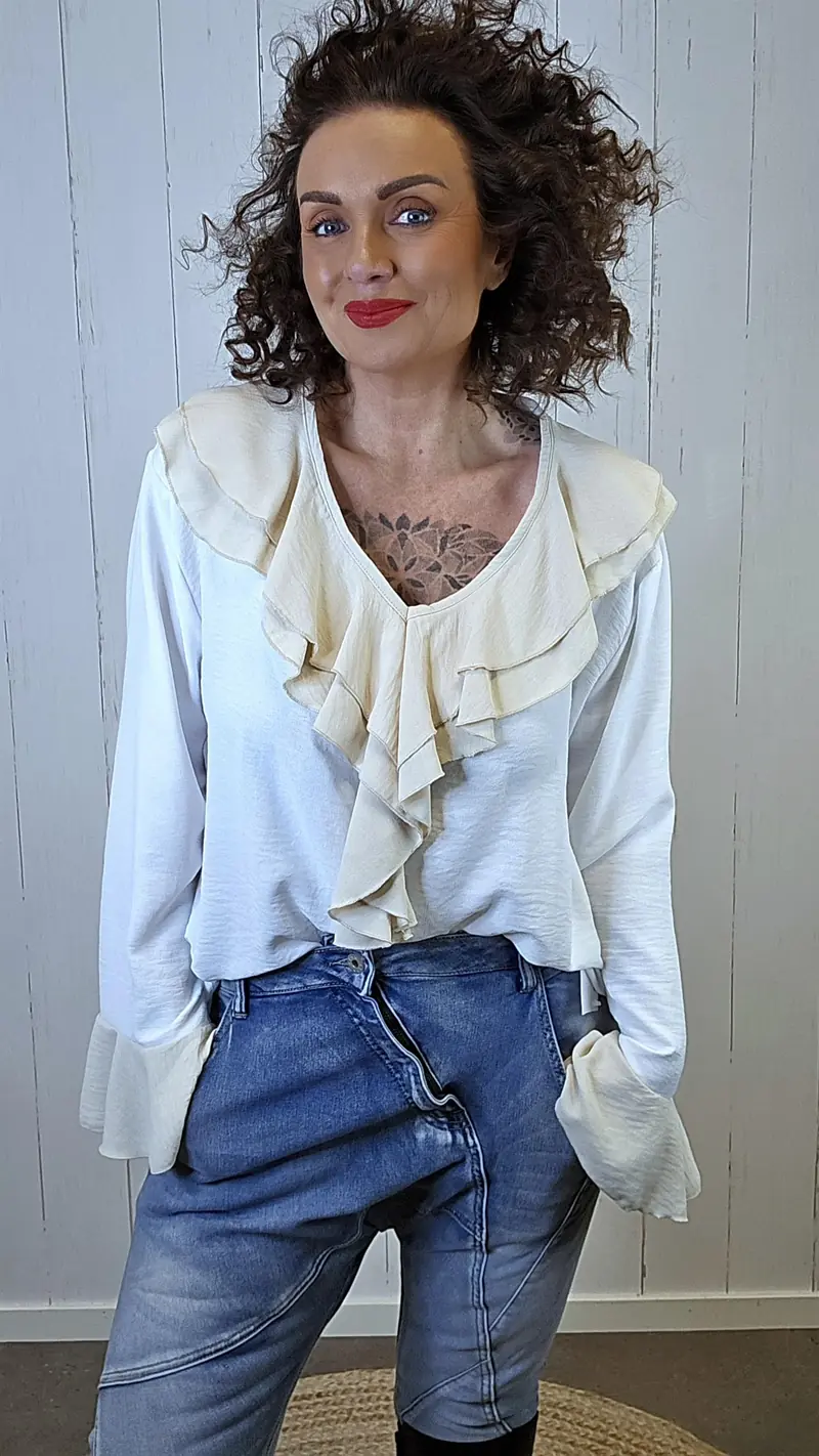 Freja bluse hvit