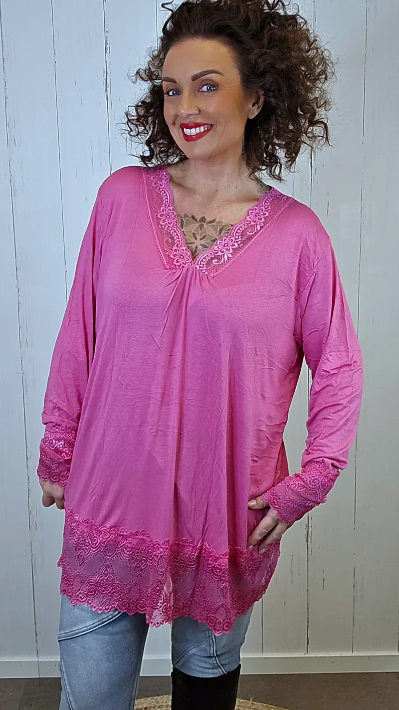 Frenchy topp rosa