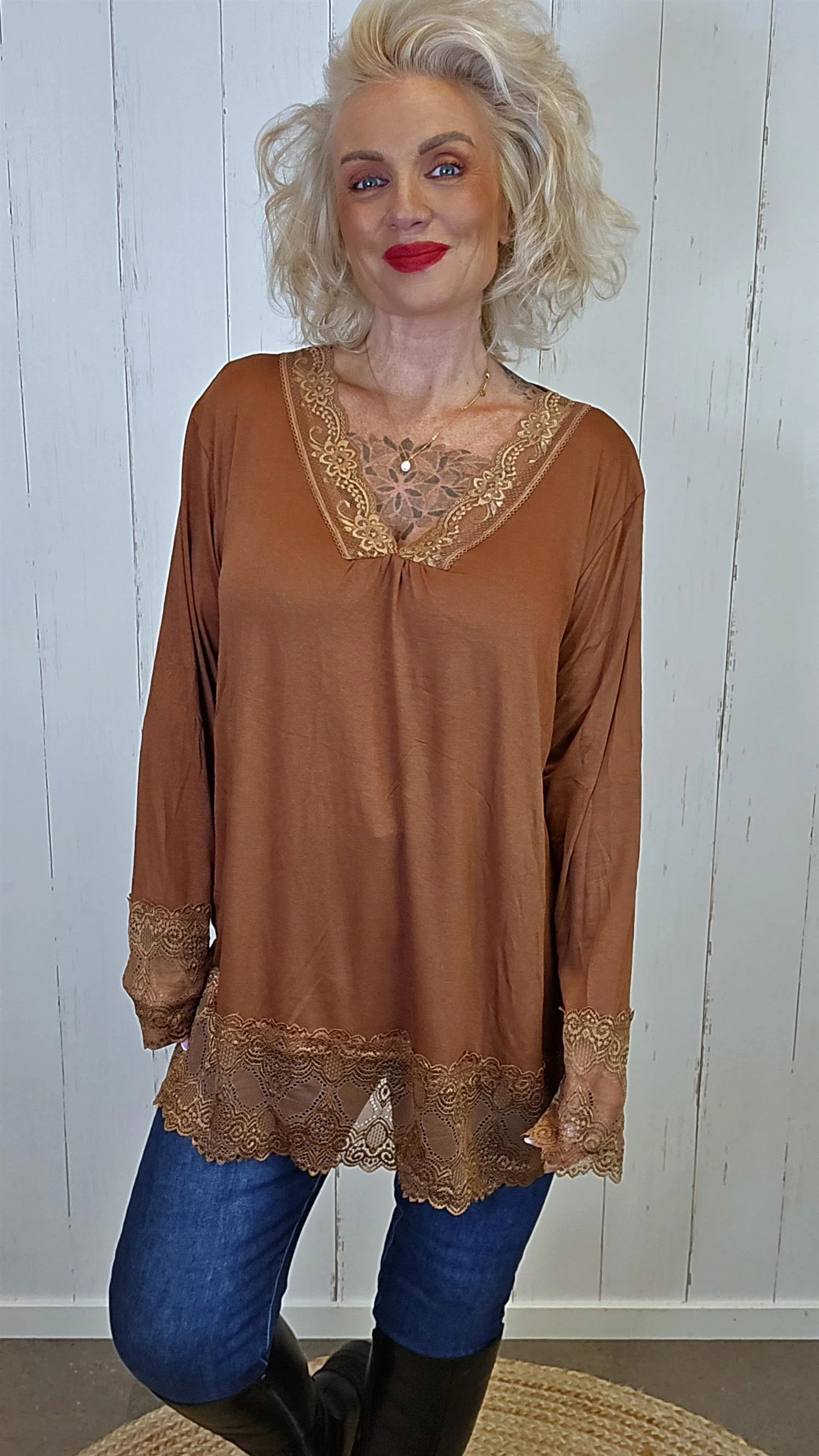 Frenchy topp terracotta
