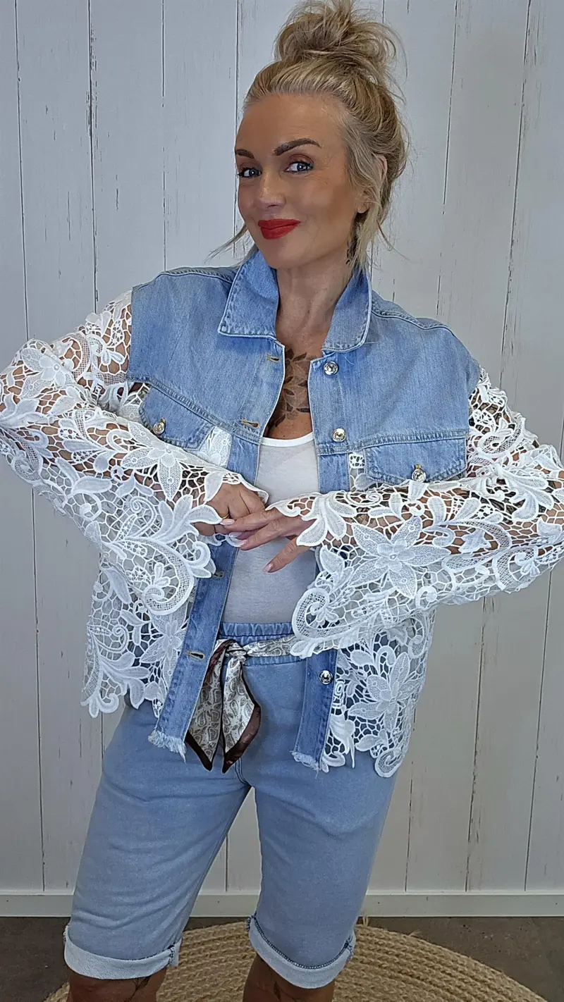 Frida blondeskjorte med denim