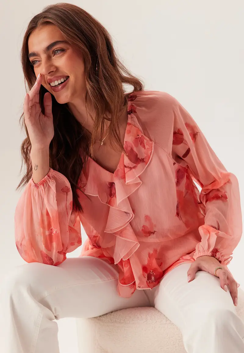 Frill Chiffon Blouse