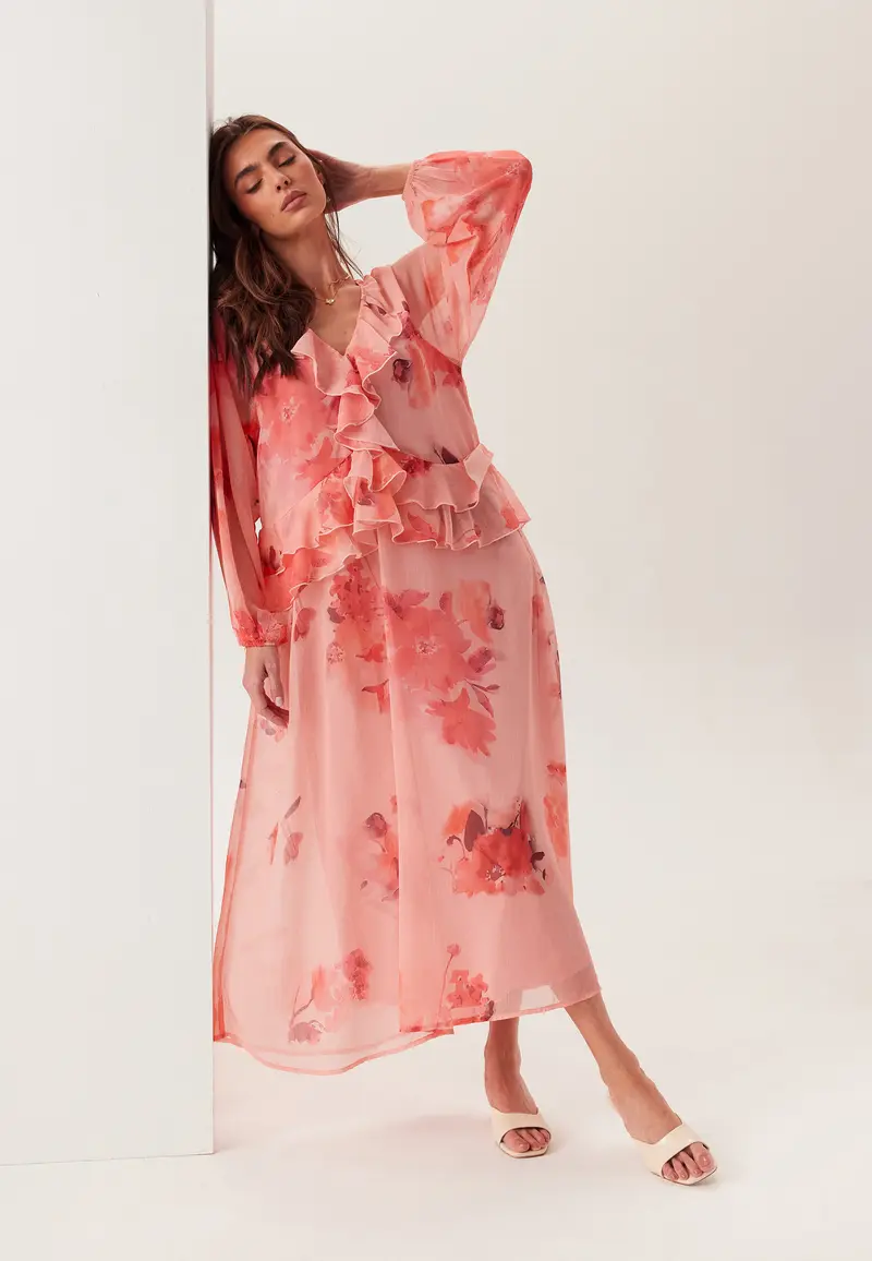 Frill Chiffon Dress