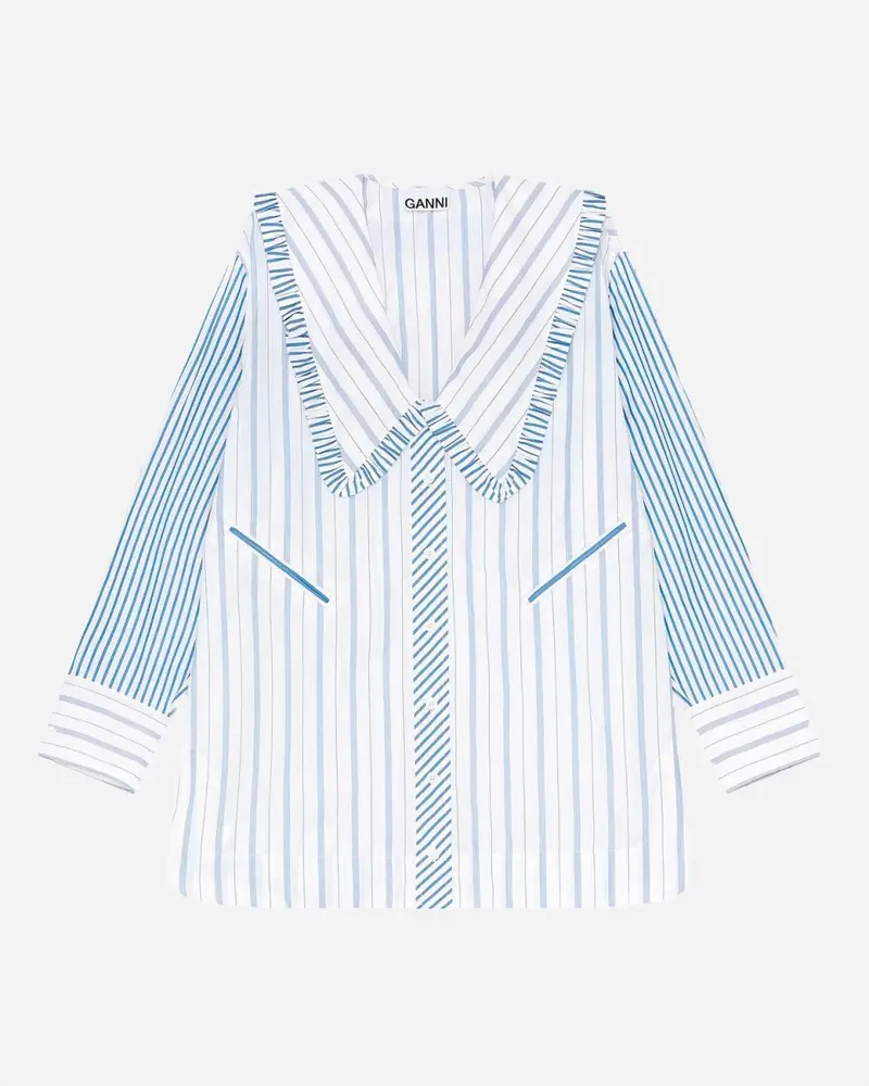 Frill Collar Shirt - Bright White