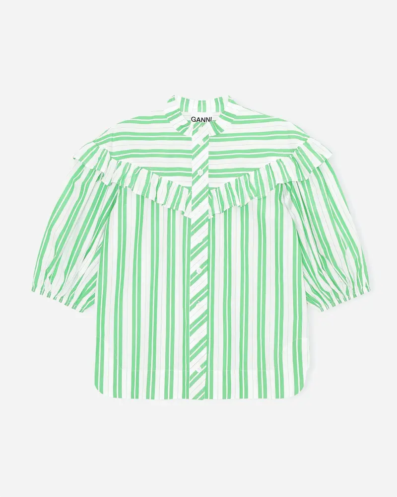 Frill Shirt - Kelly Green