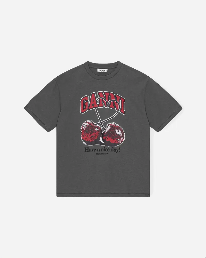 Future Heavy Cherry Drop Shoulder T-shirt - Volcanic Ash