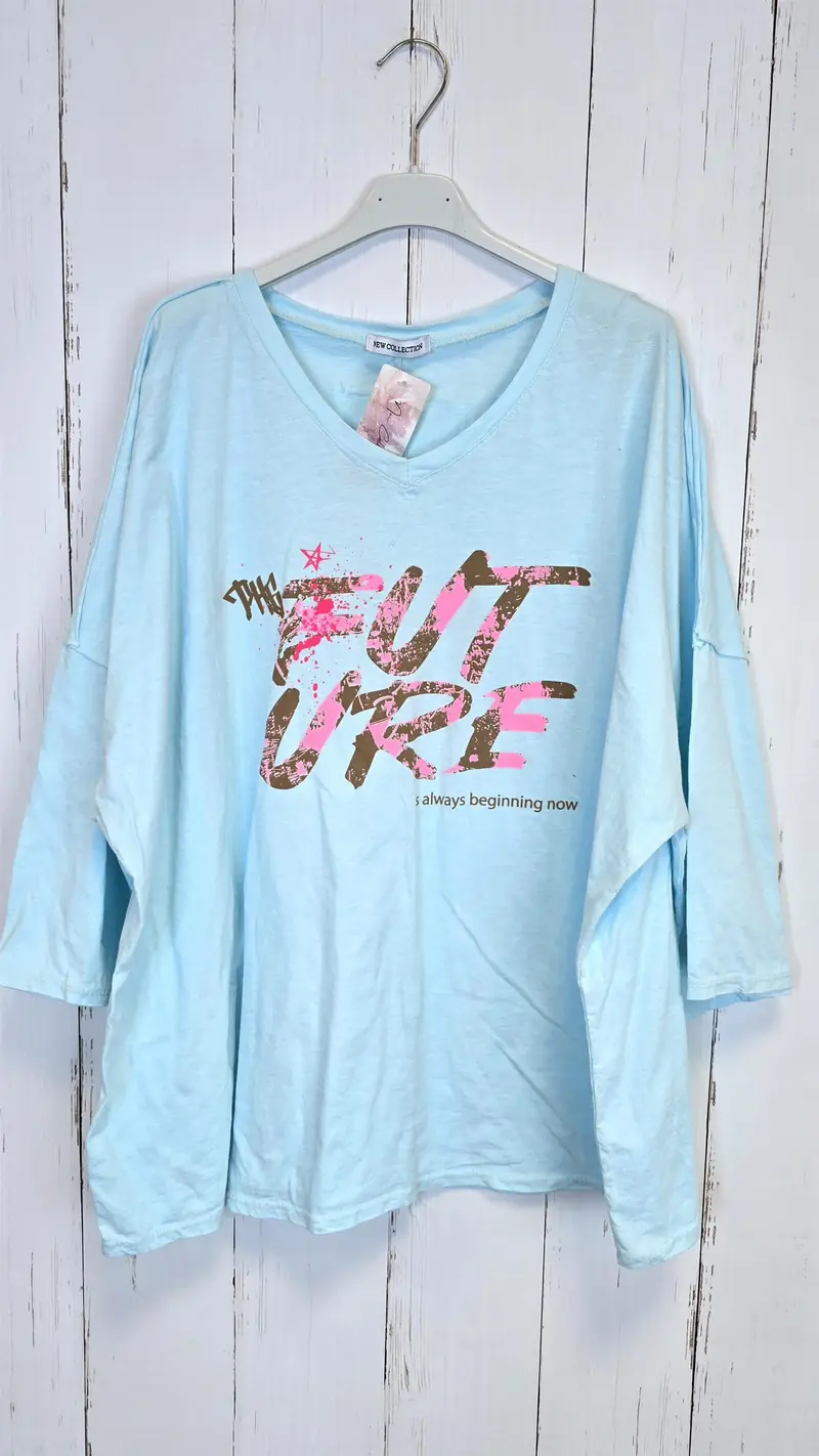 Future oversized topp mintblå