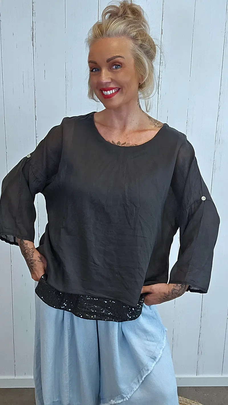 Gaya Lag-på-Lag Topp svart
