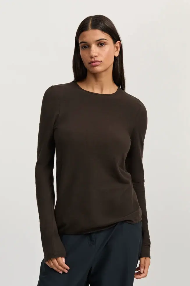 Gentle Cashmere Long Sleeve Dark Brown