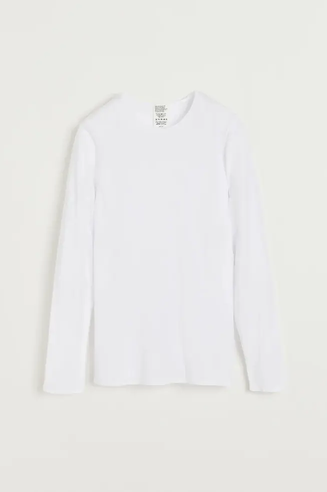 Gentle Cashmere Long Sleeve White