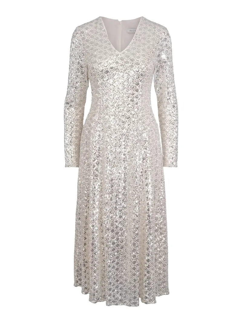 Geo-seq dress Silver
