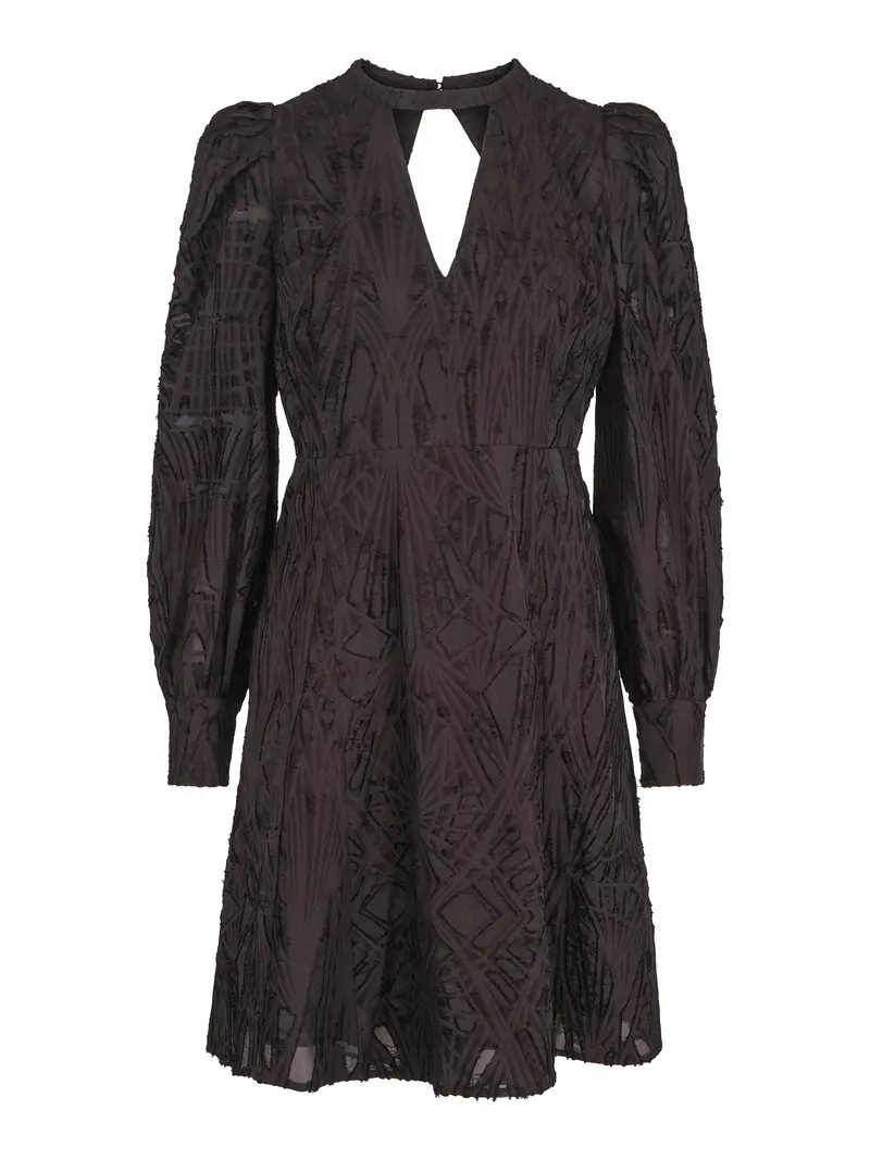 Geometrical pattern dress Black