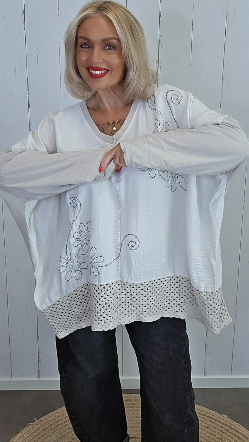 Giselle baggy topp beige