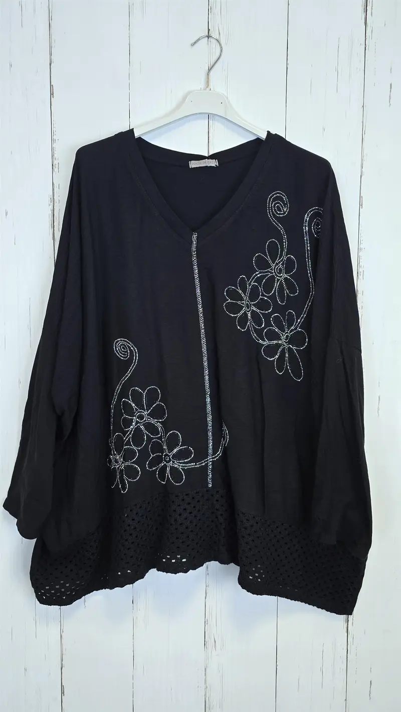 Giselle baggy topp svart