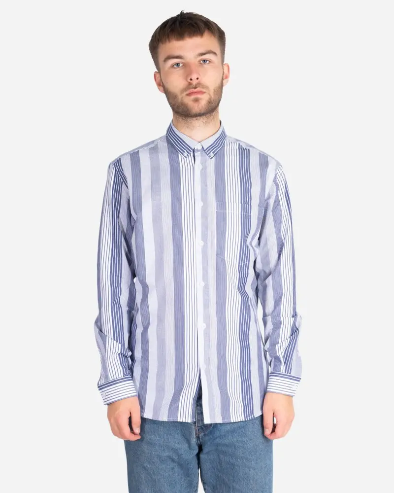 Glinse Stripe Shirt - White