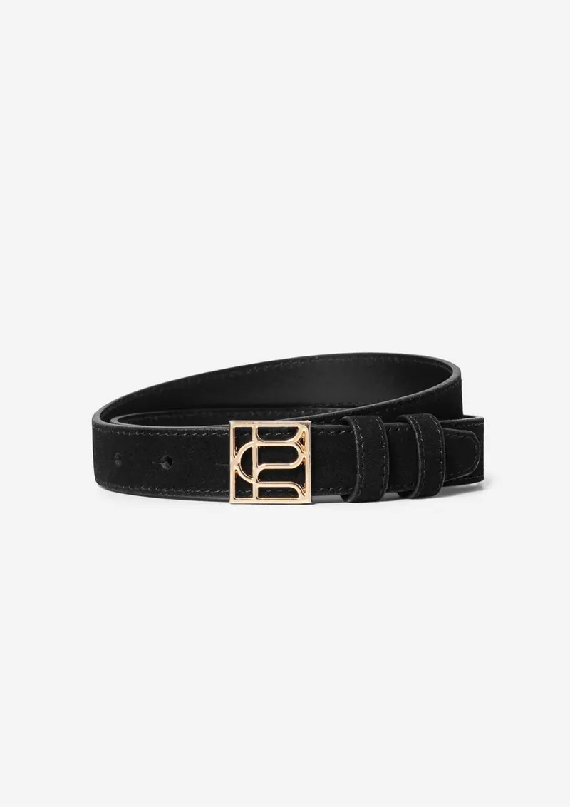 Grace Belt - Black Suede