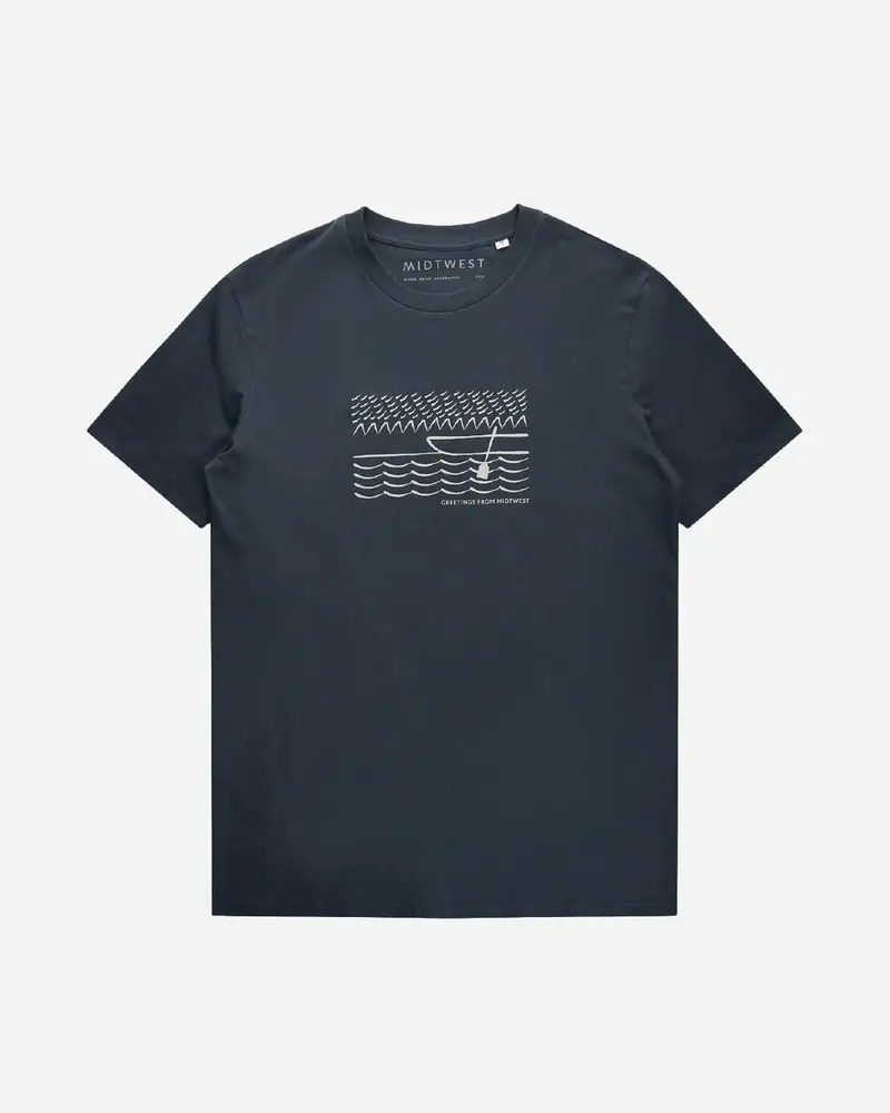 Greetings T-Shirt - Dust Blue
