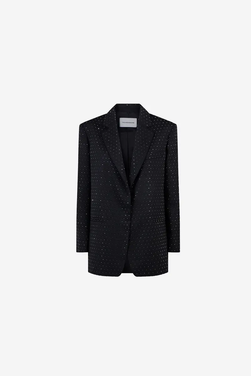 Guia Crystal Oversize Blazer Black