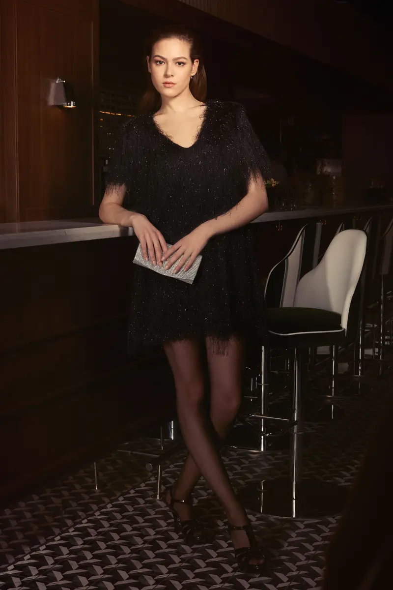 Hairy dress Black