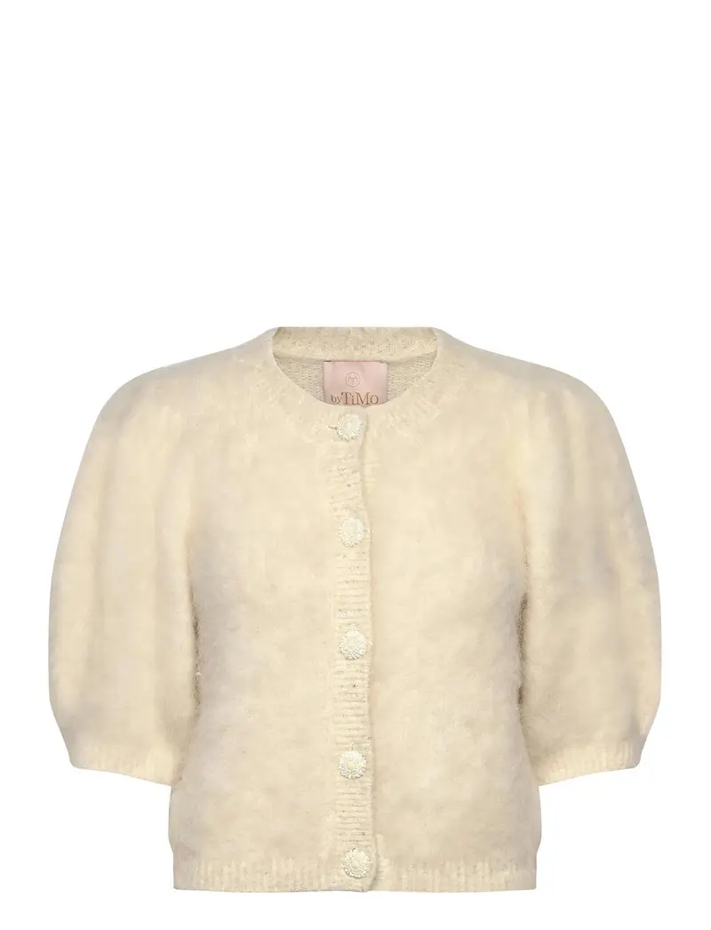 Hairy Knit Puffy Jacket Off-White