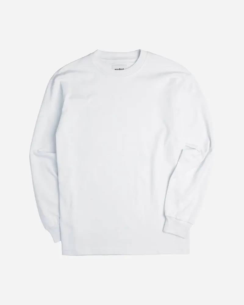 Hanes Base L/S Tee - White