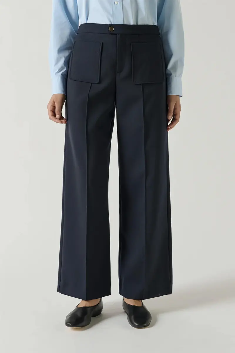 Harry Slightly Flared Wool Trousers