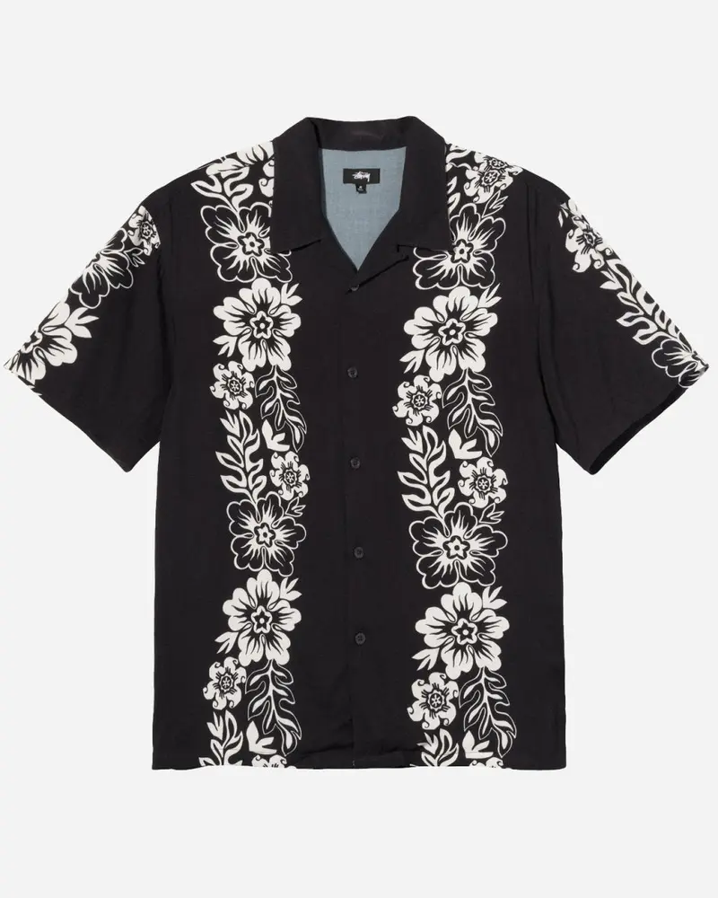 Hawaiiam Pattern Shirt - Black