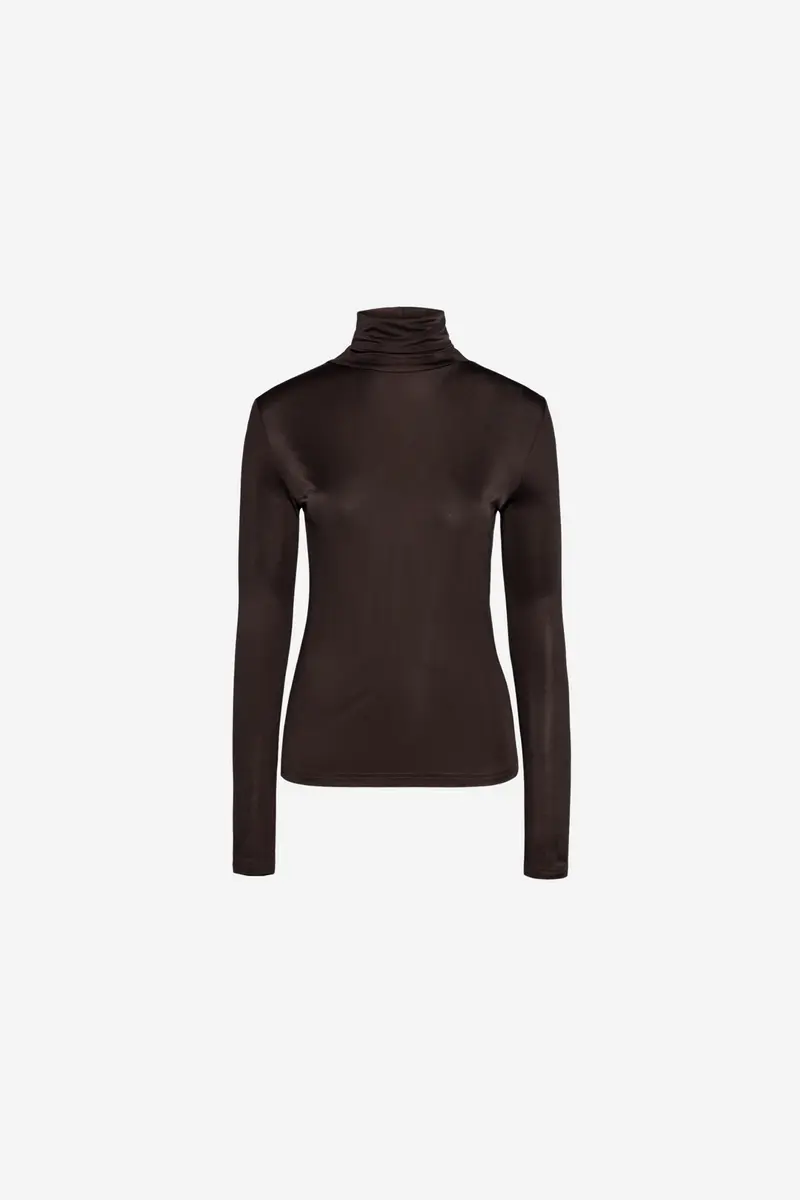 Heart turtleneck Brown