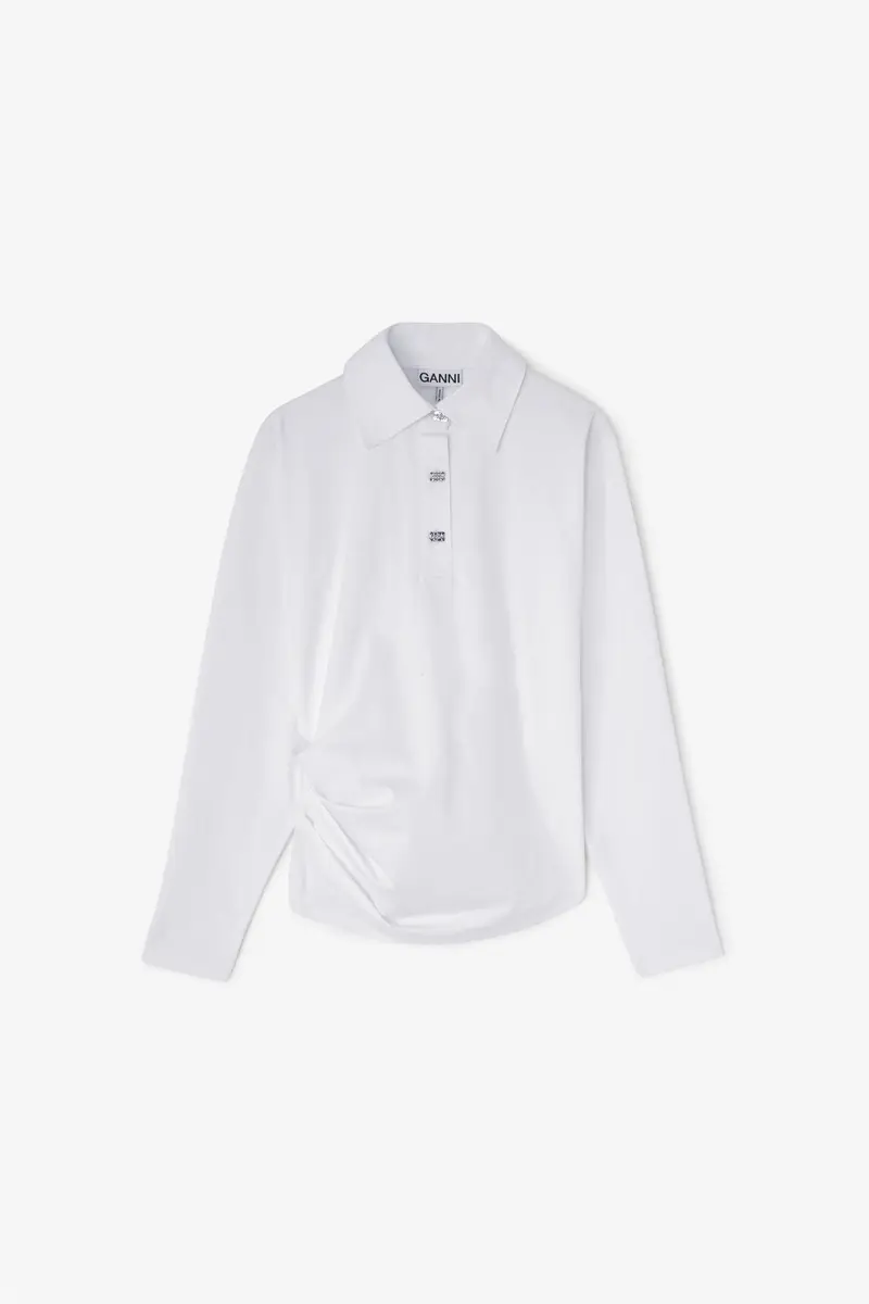 Heavy Stretch Jersey Draped Polo