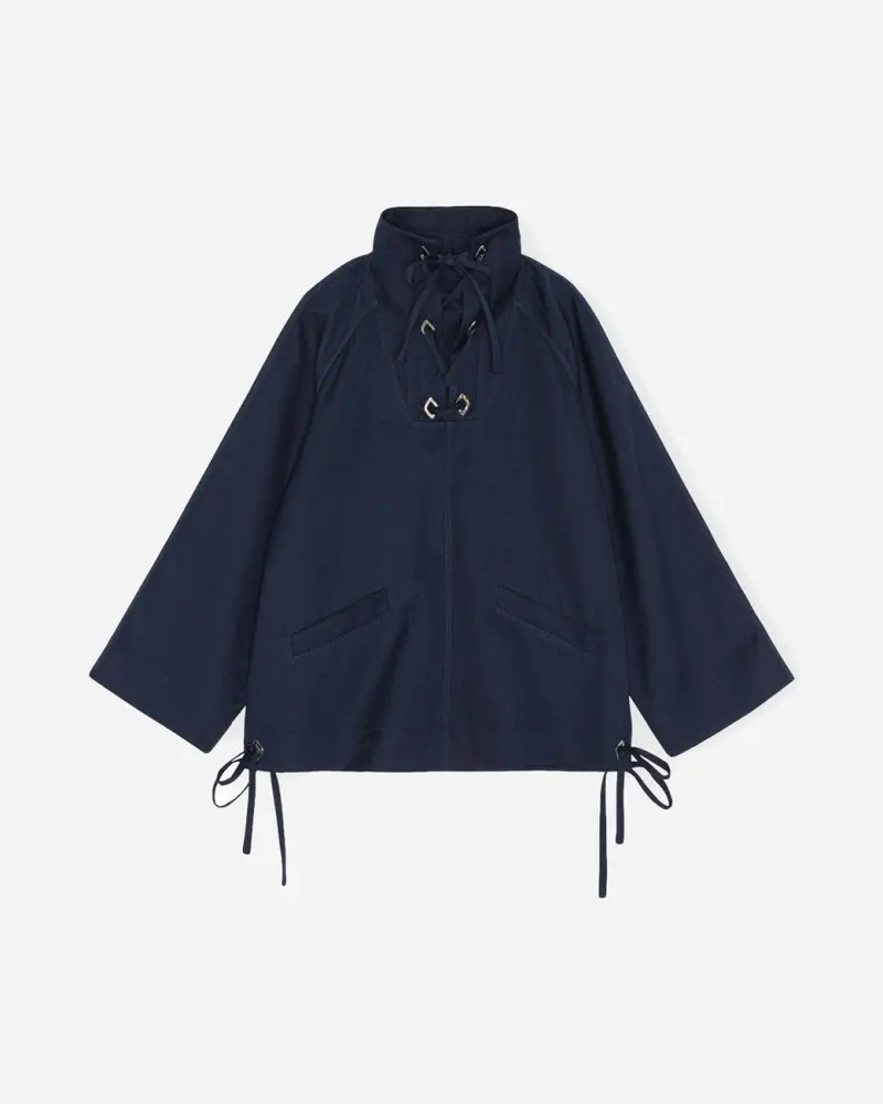 Heavy Twill Oversize Anorak - Sky Captain