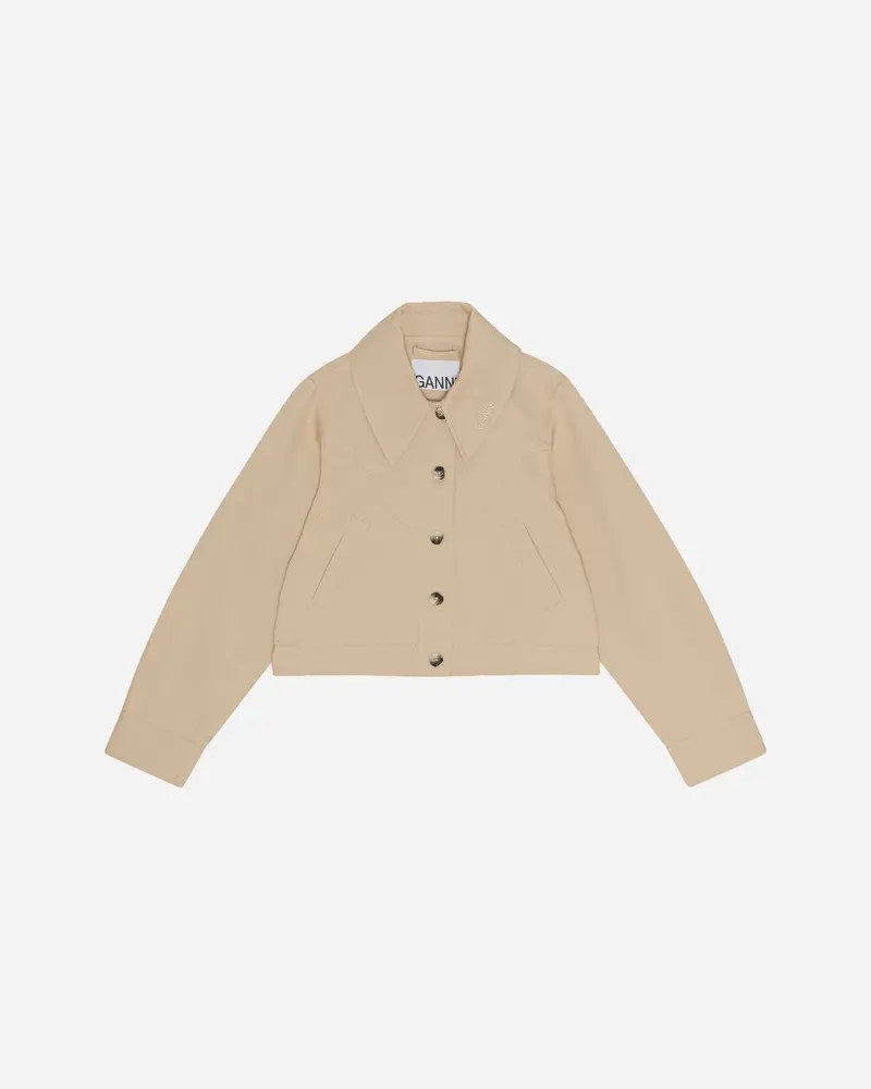 Heavy Twill Short Jacket - Pale Khaki