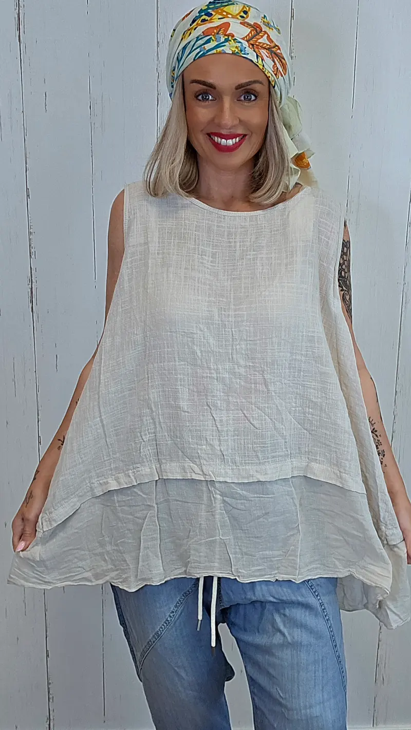 Hedda topp beige