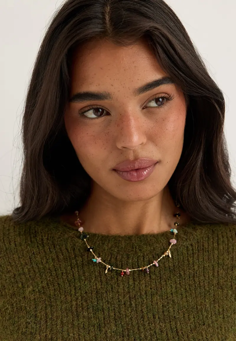 Here Necklace Gold-plated/MULTI
