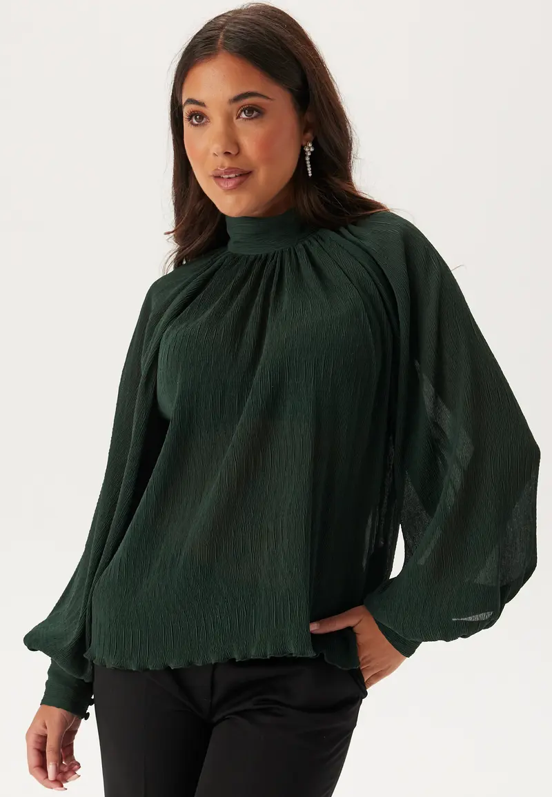 High Collar Structured Blouse