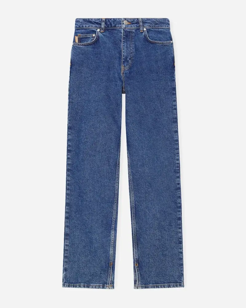 High-Waisted Relaxed Fit - Medium Indigo
