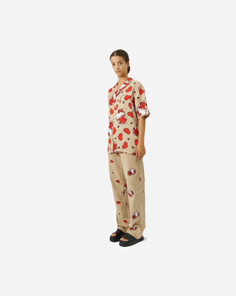 HK Orson Heart Shirt - Beige Aop